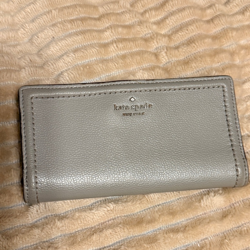 Kate Spade Taupe Leather Clutch